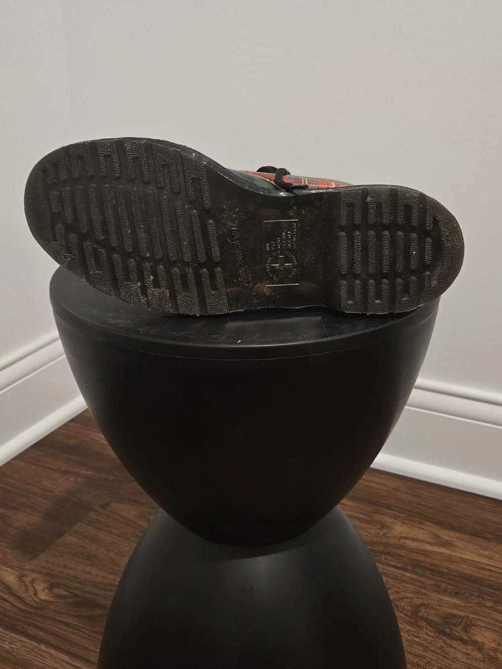 Dr. Martens Plaid Leather Combat Boots - Green, Red, Blue, Black - Picture 6 of 6